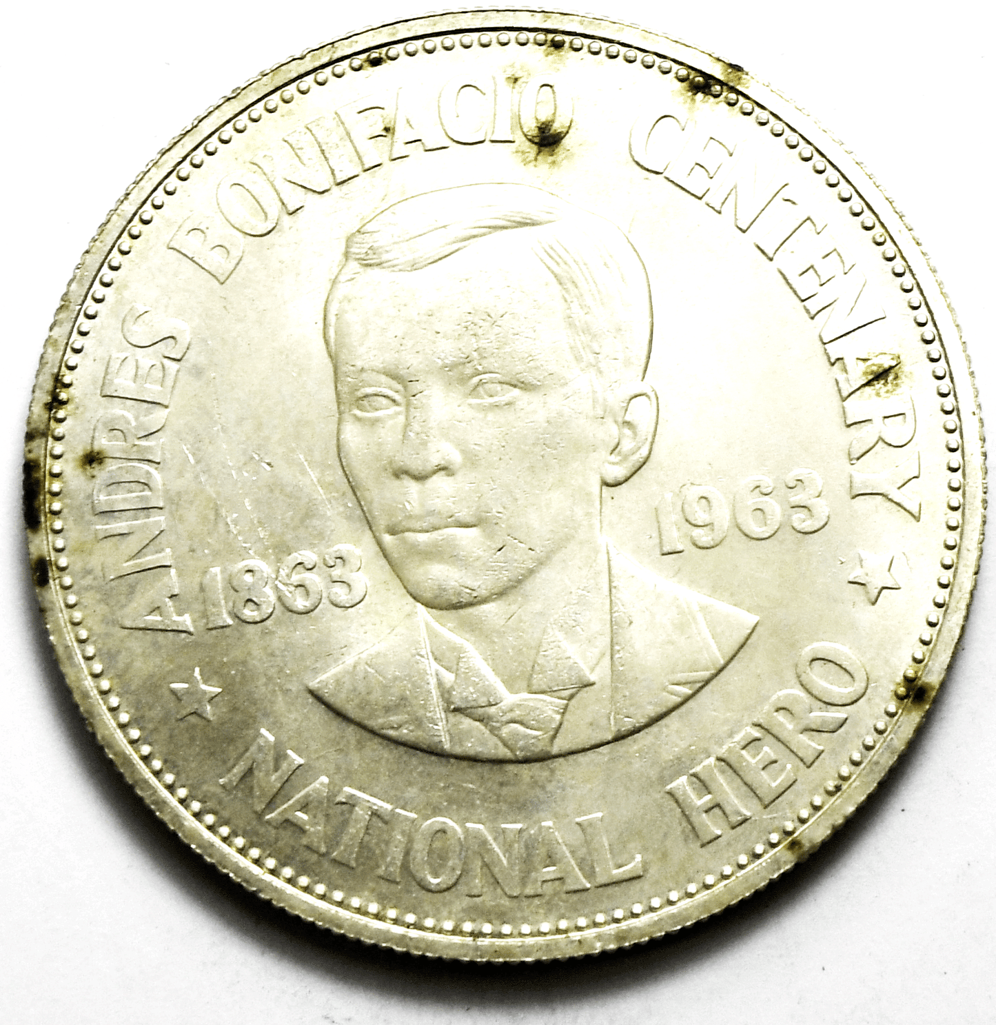 1963 Philippines Silver One Peso KM# 193 Low Mintage