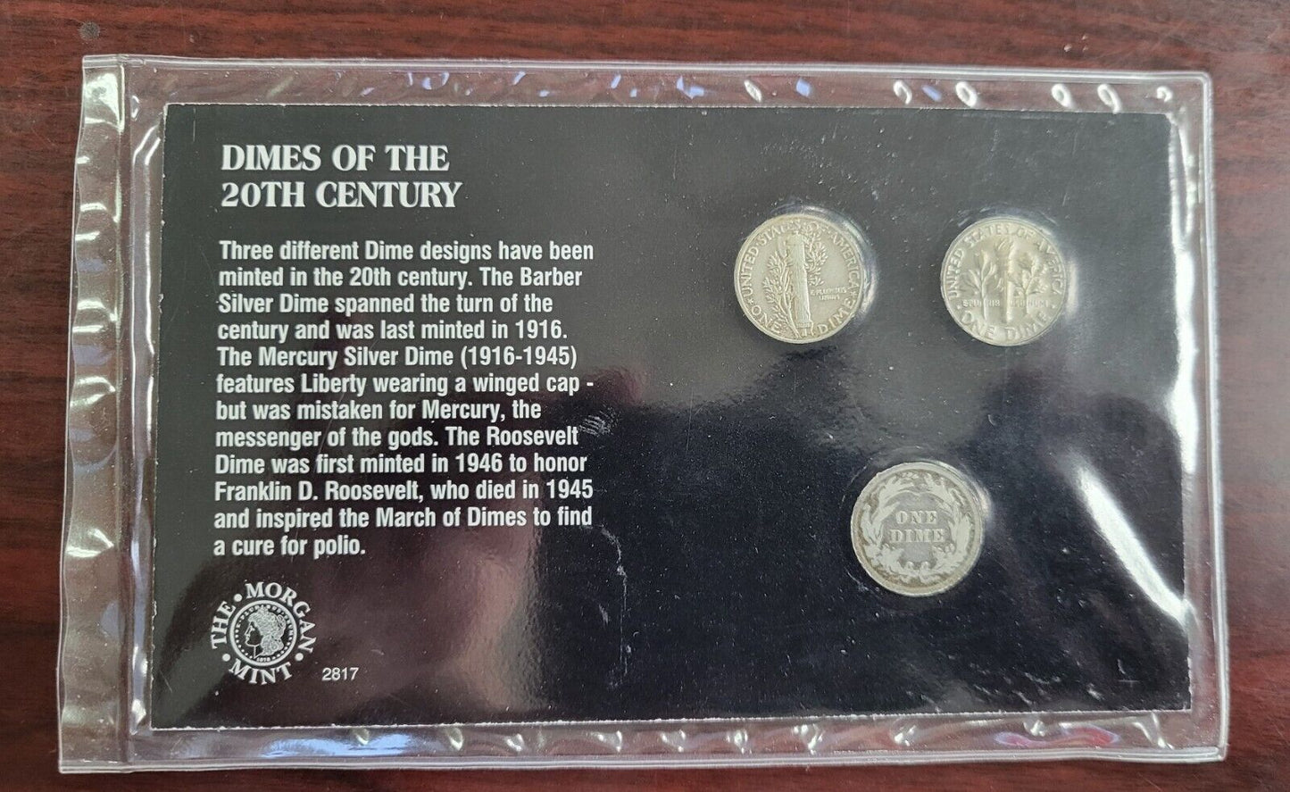 American Dimes of the 20th Century 3 Coin Set From The Morgan Mint 90% Silver