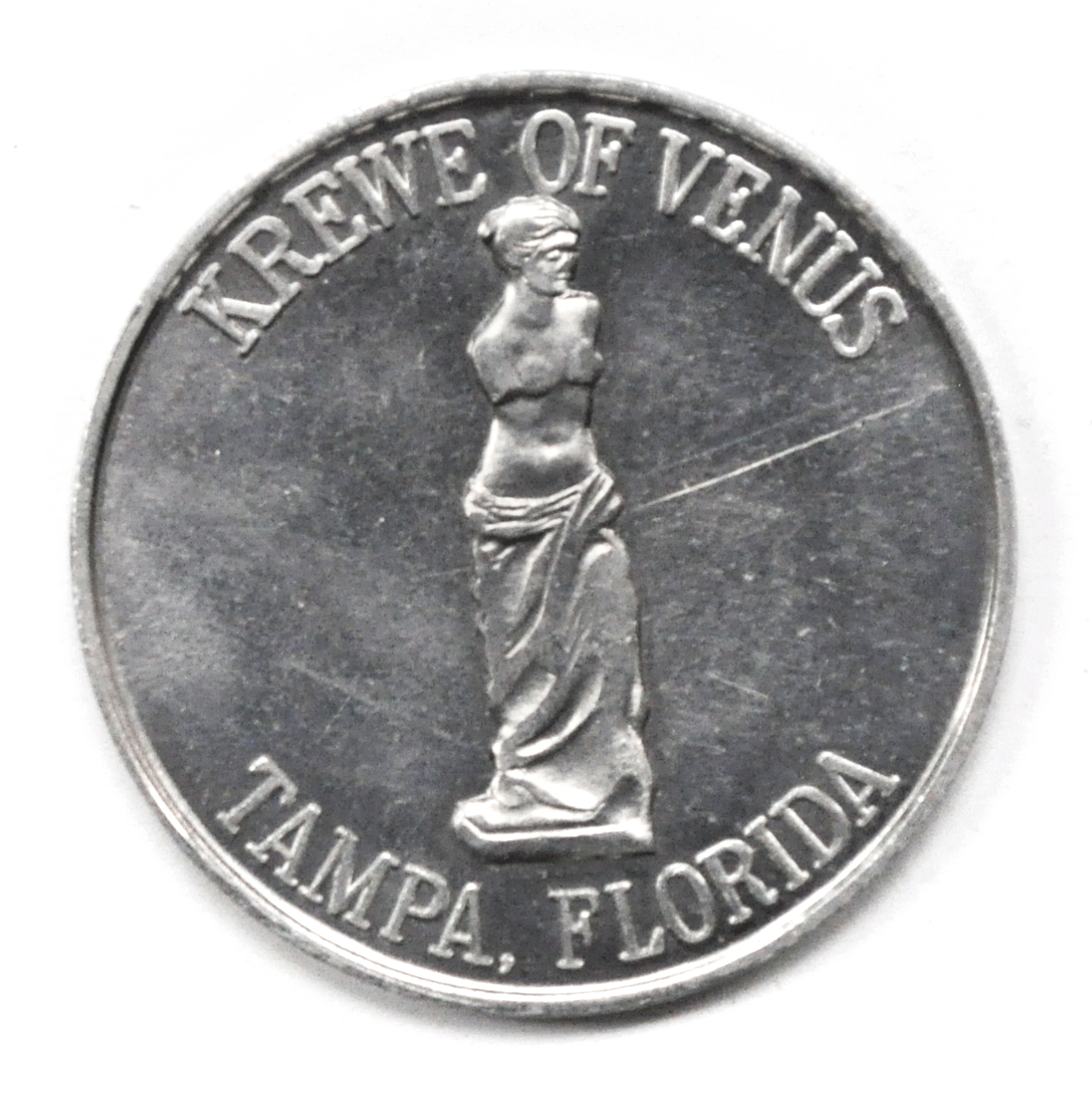 1974 Krewe of Venus Aluminum Token Tampa Florida VIII 39mm