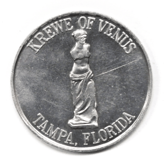 1974 Krewe of Venus Aluminum Token Tampa Florida VIII 39mm