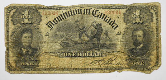 1898 $1 Dominion of Canada One Dollar Note Ottawa 160024