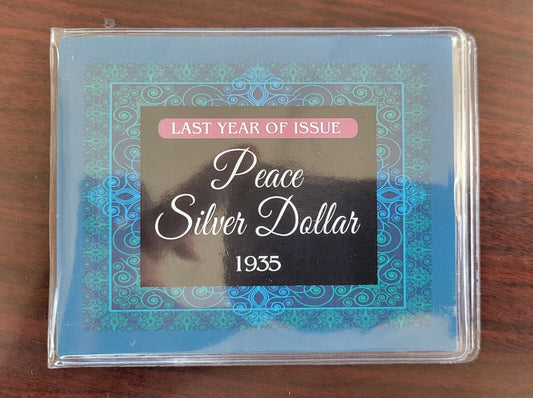 Last Year Of Issue 1935 Peace Silver Dollar Packaged w/COA