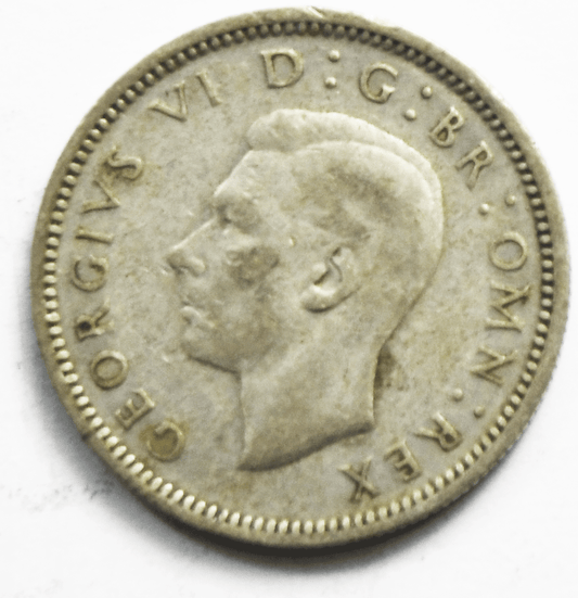 1946 Great Britain 6 Six Pence KM# 852 Silver Coin