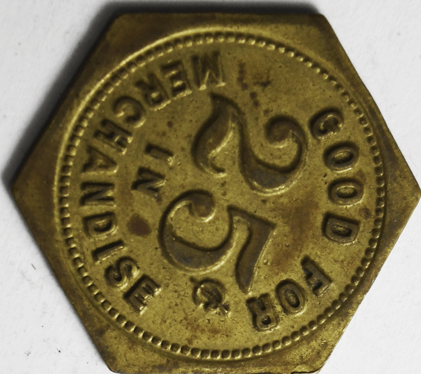 Forbes Airforce Base Kansas AFO NCO Club Hexagon Token 25c 23mm
