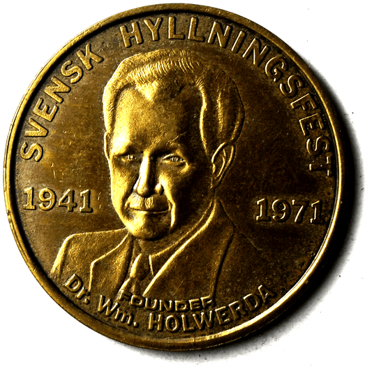 1971 Svensk Hyllningsfest Lindsborg Kansas 30th Anniversary Medal 34mm