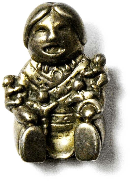 Sterling Silver Carol Felley Storyteller Brooch Pin 30mm x 20mm