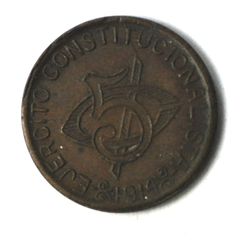 1914 Mexico Revolutionary Chihuahua 5 Five Centavos KM# 613