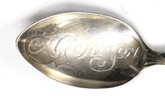 Sterling Silver Wendell Atchison Kansas Souvenir Spoon 5-1/2" Mama 12-25-98 Mono