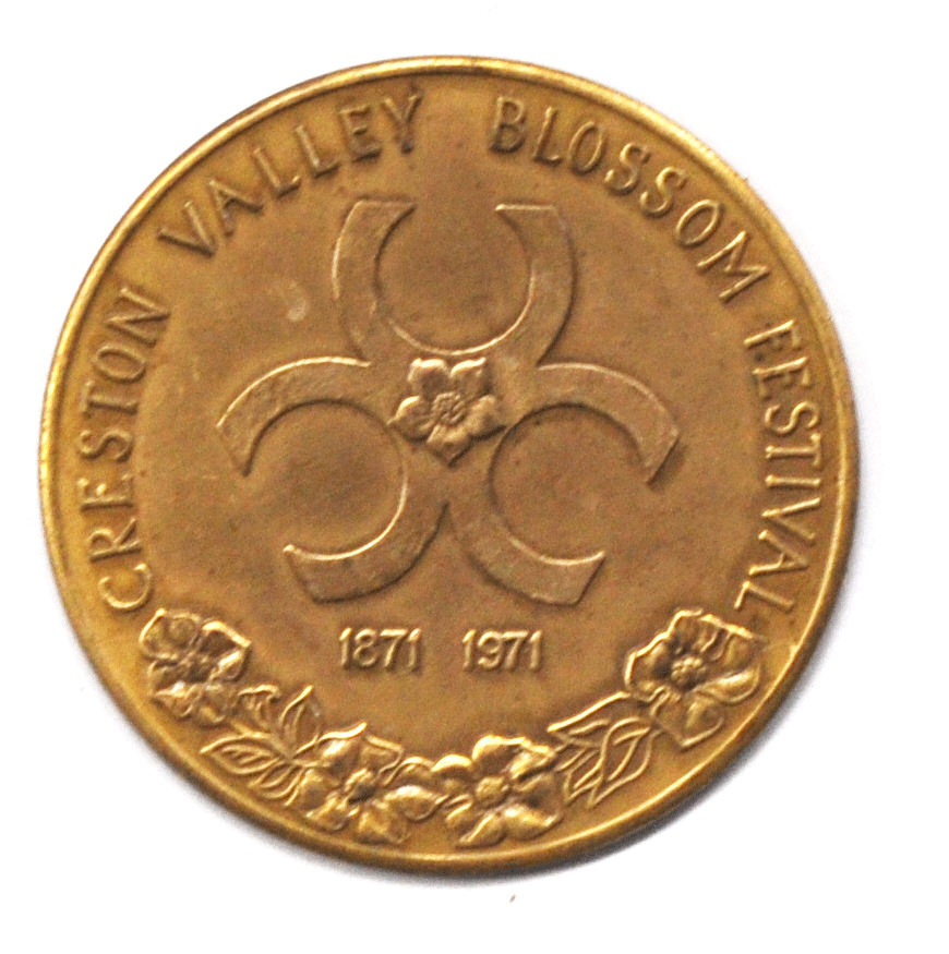 1971 Creston Valley Blossom Festival One Dollar Month of May 39mm