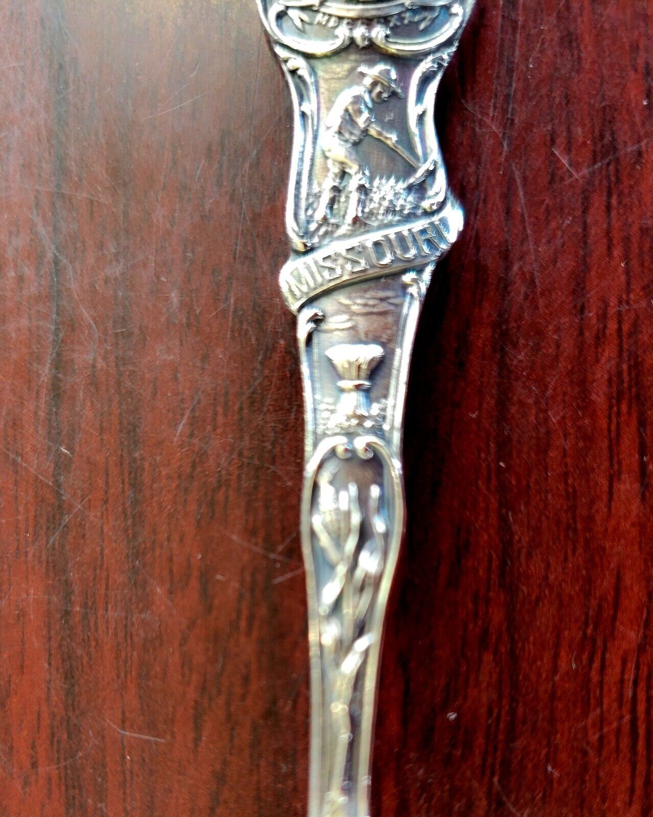 Convention Hall Kansas City Mo.  Sterling Silver 4 1/8" Souvenir Spoon .38oz.