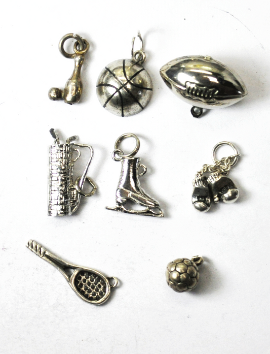8 925 Sport Charms Football Soccer Basketball Golf Bowling Tennis Skating Boxing