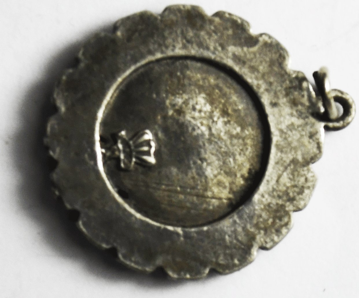 Vintage Sancrest Faux Turquoise Round Disc Charm 26mm