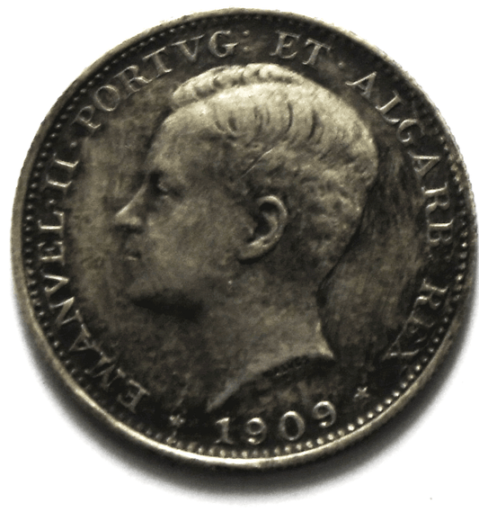 1909 Portugal 200 Two Hundred Reis KM# 549 Silver Coin
