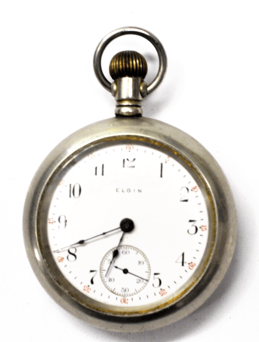1910 Elgin Size 18 Open Face Case Pocket Watch Grade 294