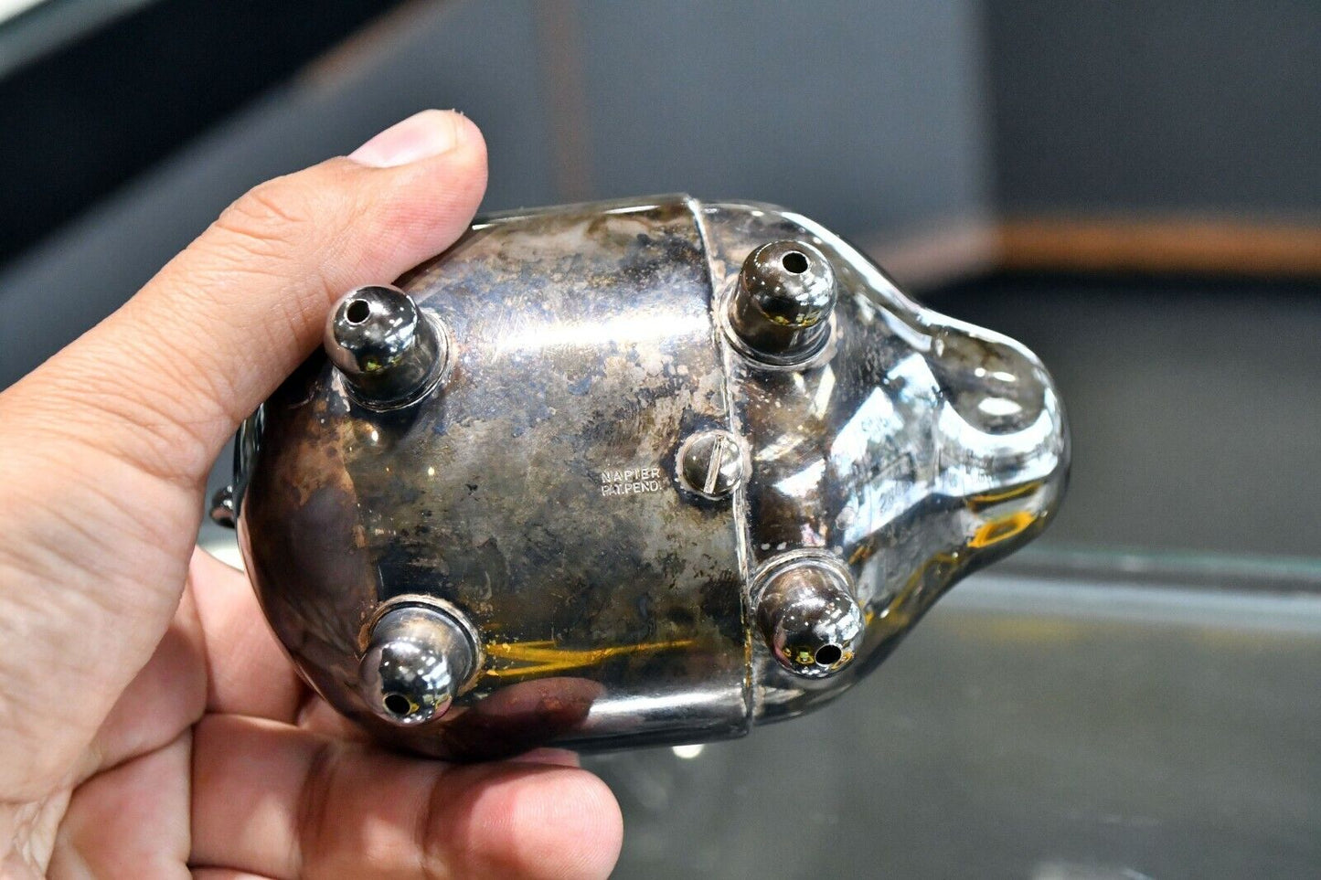 1964 Napier Silver Plate Piggy Bank 4 1/4"