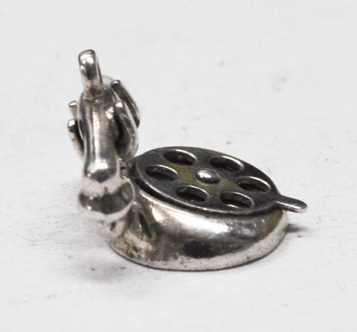 Sterling Silver JMF Phone Rotating Rotary 16mm x 12mm Charm