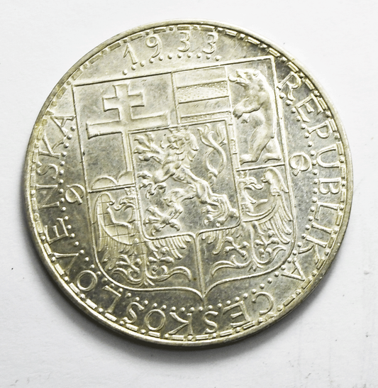 1933 Czechoslovakia 20 Twenty Korun KM# 30 Czech Republic