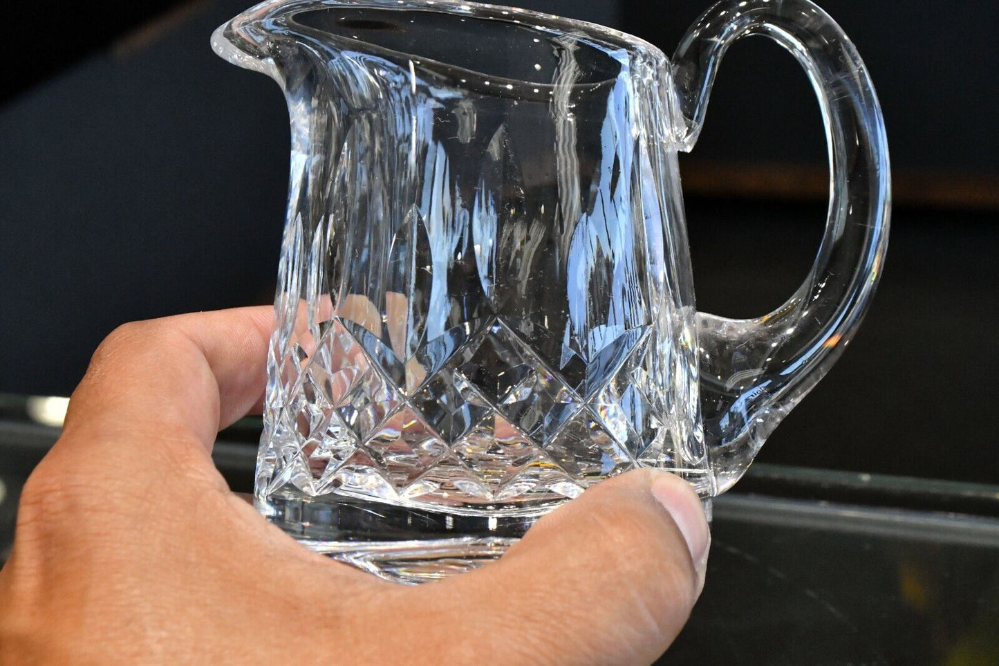 Lismore by Waterford 24% Lead Crystal Hand Cut Creamer 4 1/2"