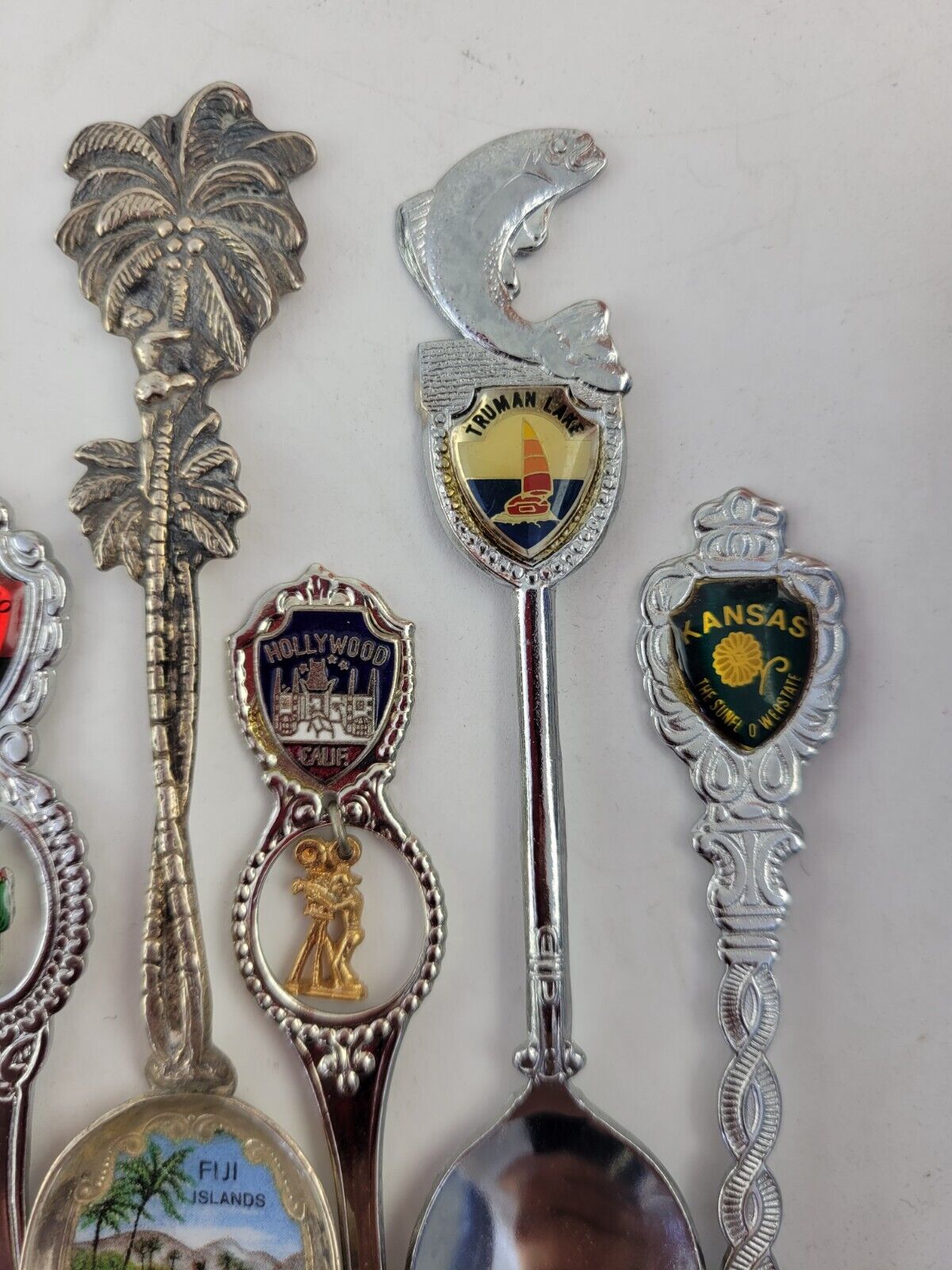 17pc Set of Vintage Souvenir Spoons Germany,  Arizona,  London,  Vegas,  Paris