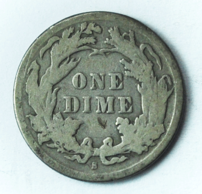 1891 S 10c Seated Silver Dime Ten Cents San Francisco
