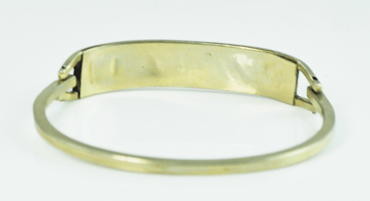 Mexico Alpaca Silver Plated Red White Blue Enamel Cuff Bangle Bracelet 11m