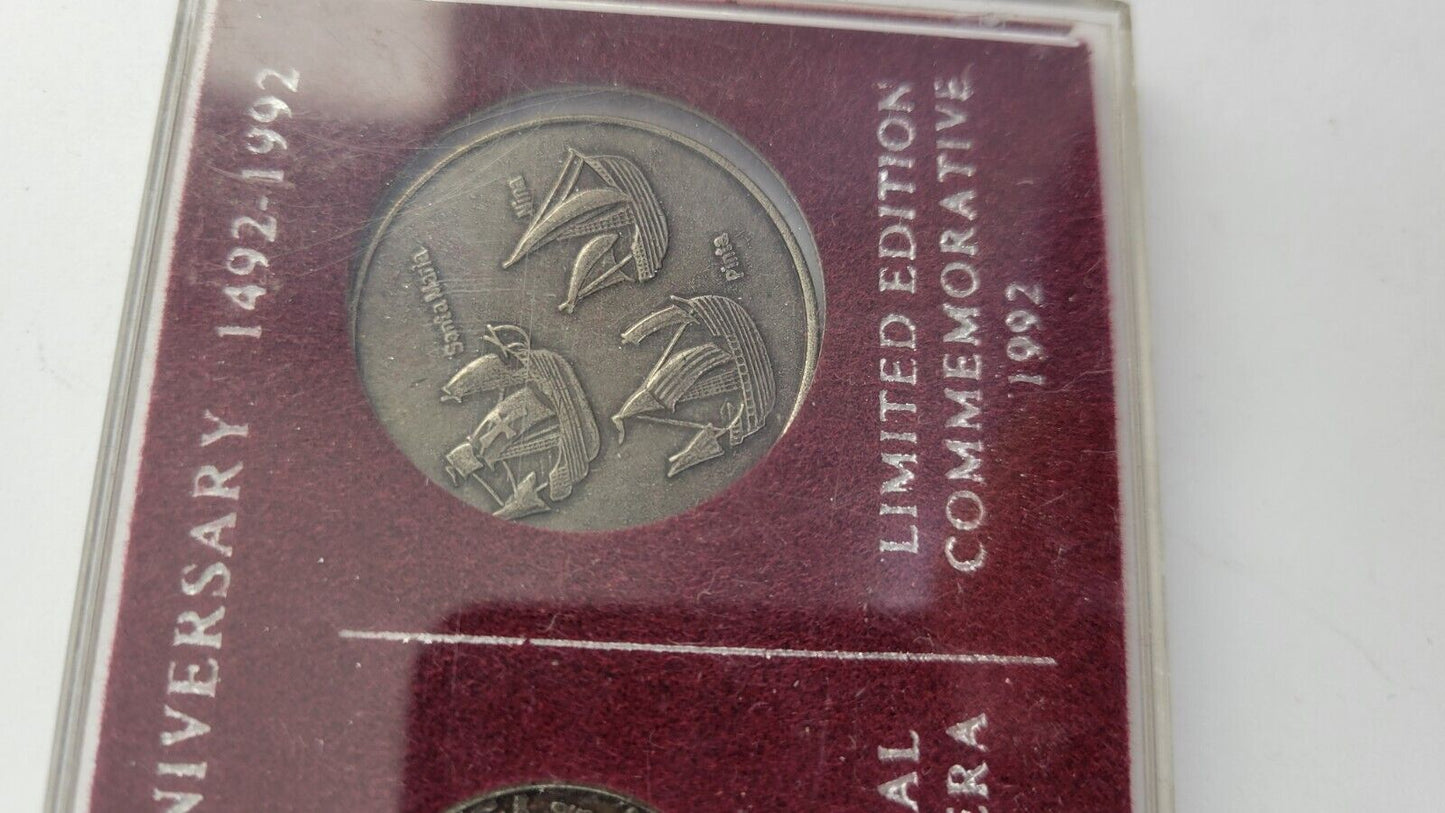 500th Anniversary 1492-1992 Coin Set Spanish II Real Coin Commemorative Columbus