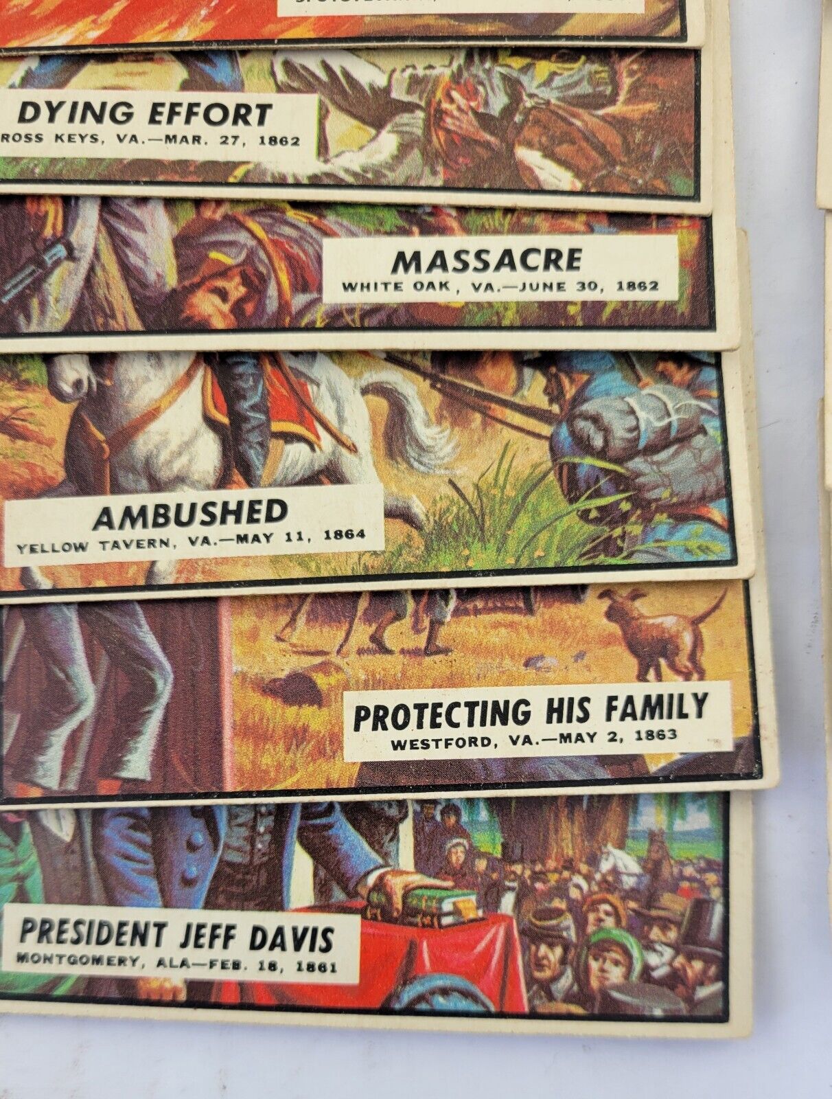 1962 Topps Civil War News Cards Lot Combat 28pc Set