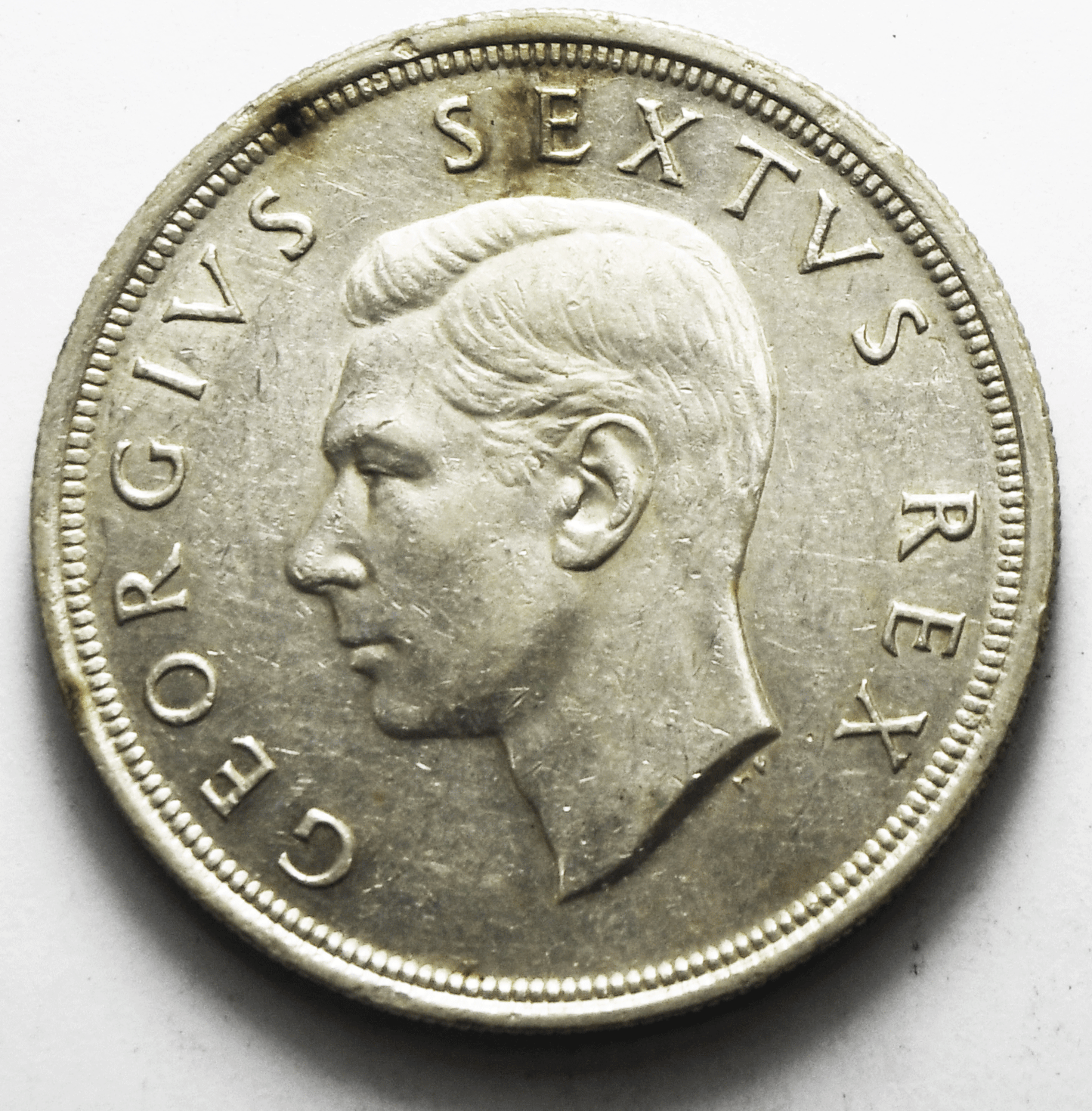 1948 South Africa 5 Five Shillings Silver Coin KM# 40.1