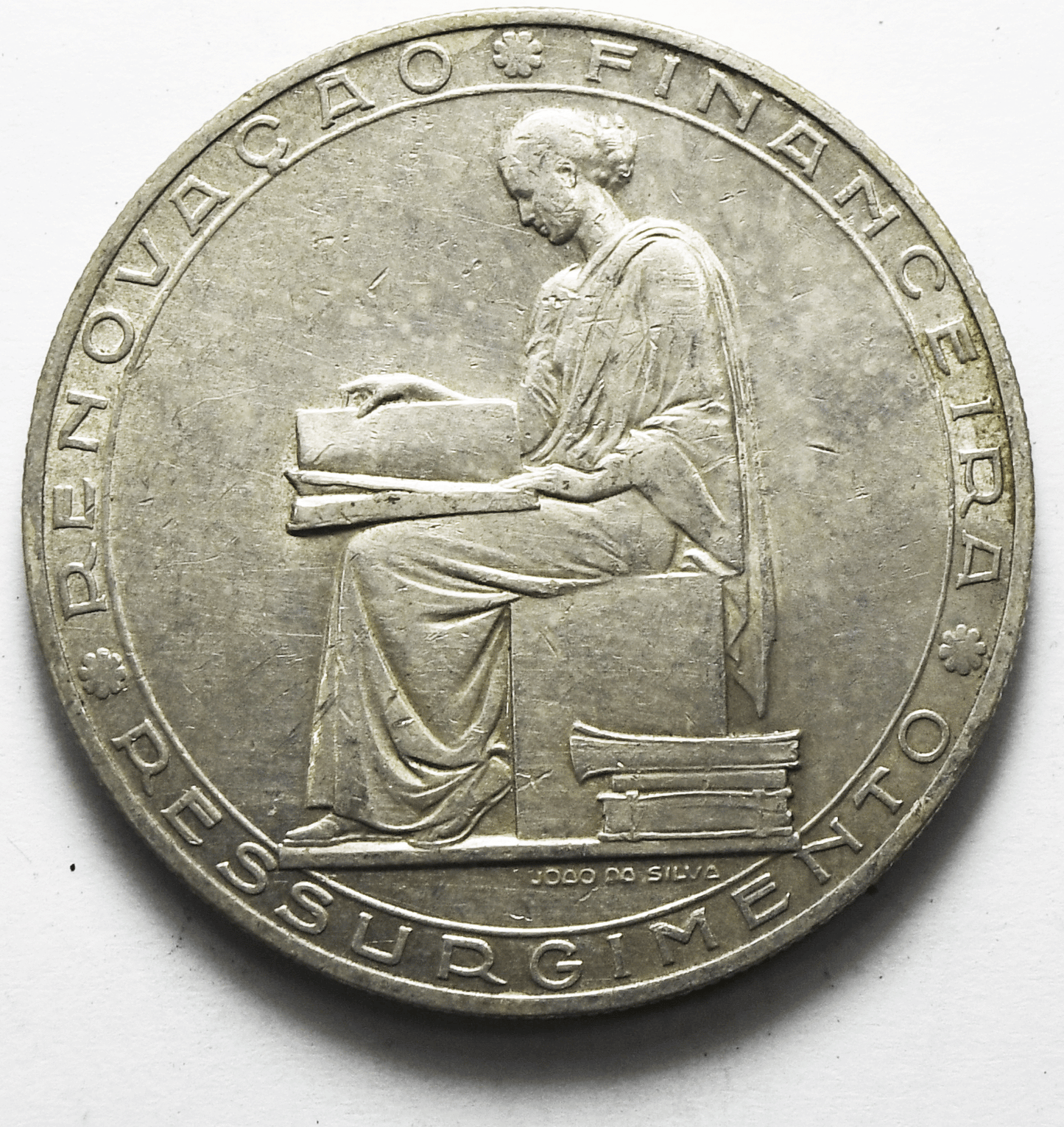 1953 Portugal 20 Escudos Silver Coin  KM# 592