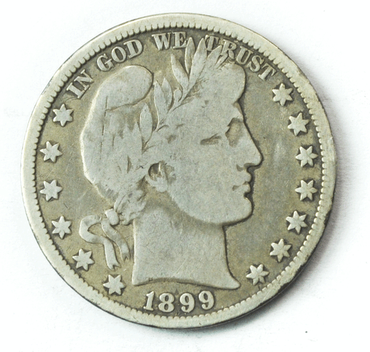 1899 O 50c Barber Silver Half Dollar Fifty Cents US New Orleans