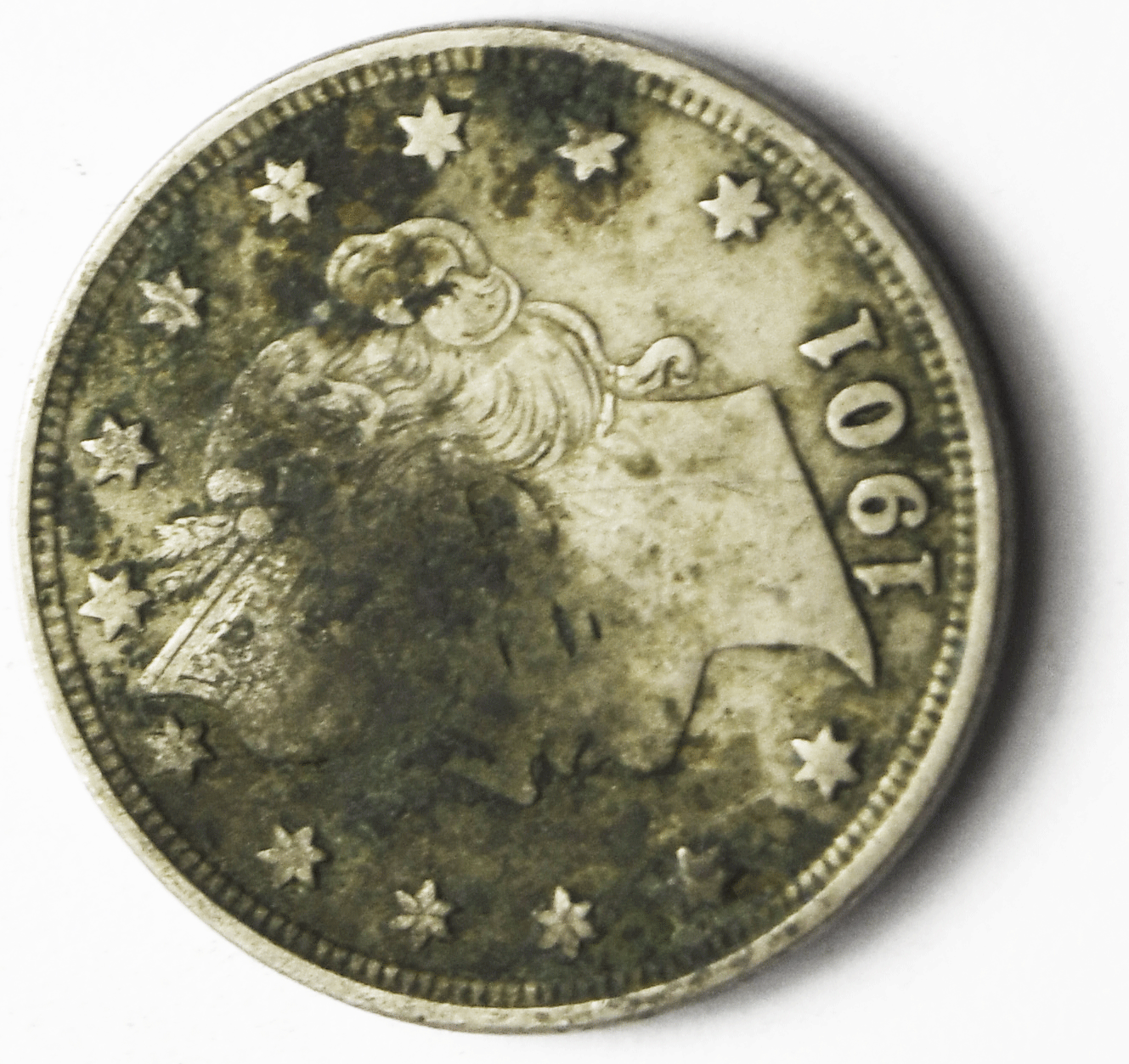 1901 5c V Liberty Nickel Five Cents Rare US Philadelphia