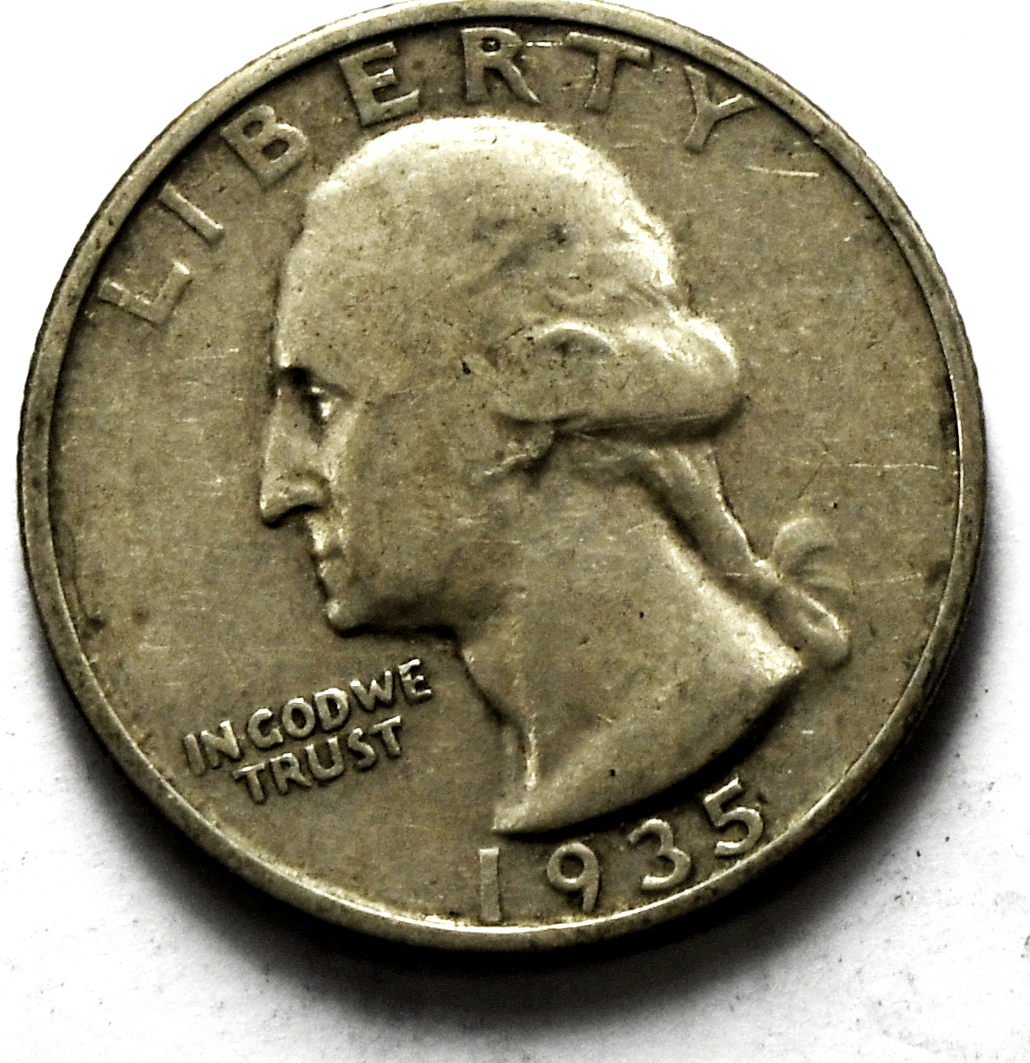 1935 D 25c Washington Silver Quarter Dollar Denver