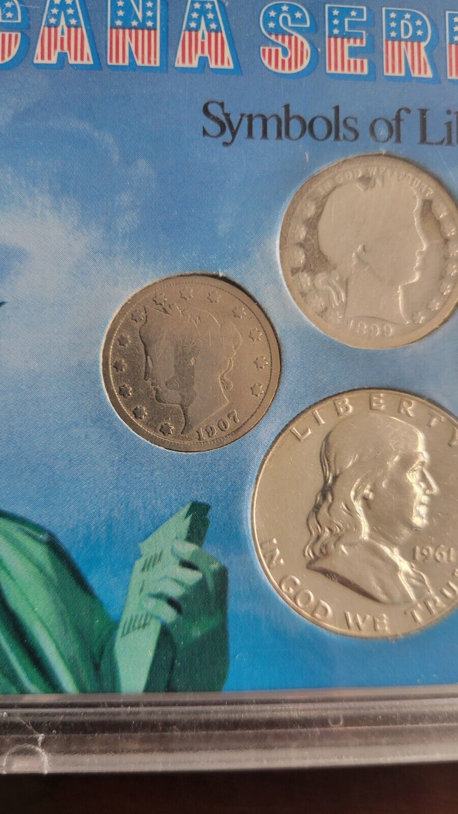 THE AMERICANA SERIES COIN SET Symbols Of Liberty Half, Quarter,  Dime,  Nickel