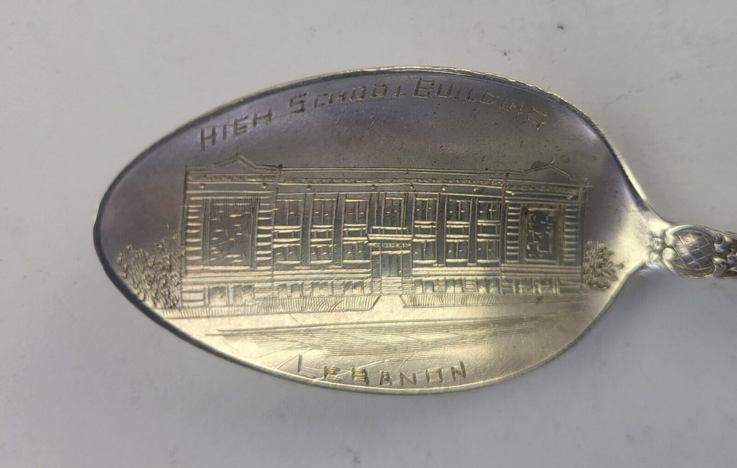 Lebanon Indiana High School Sterling 5 3/8" Souvenir Spoon .57oz. By Shepard
