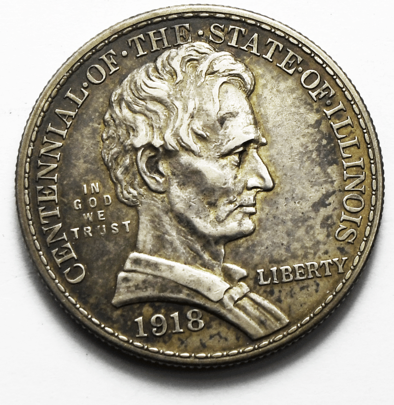 1918 50c Lincoln Commemorative Silver Half Dollar Silver Fifty Cents