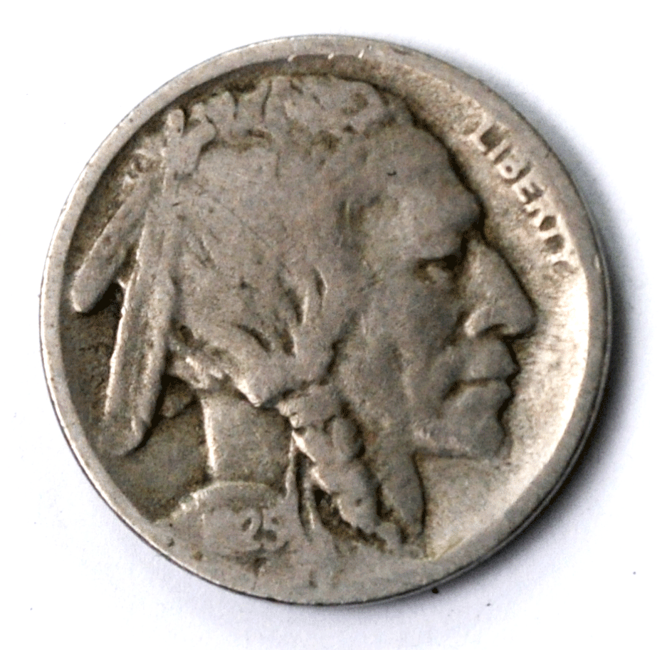 1925 S 5c Buffalo Nickel Five Cents San Francisco Rare