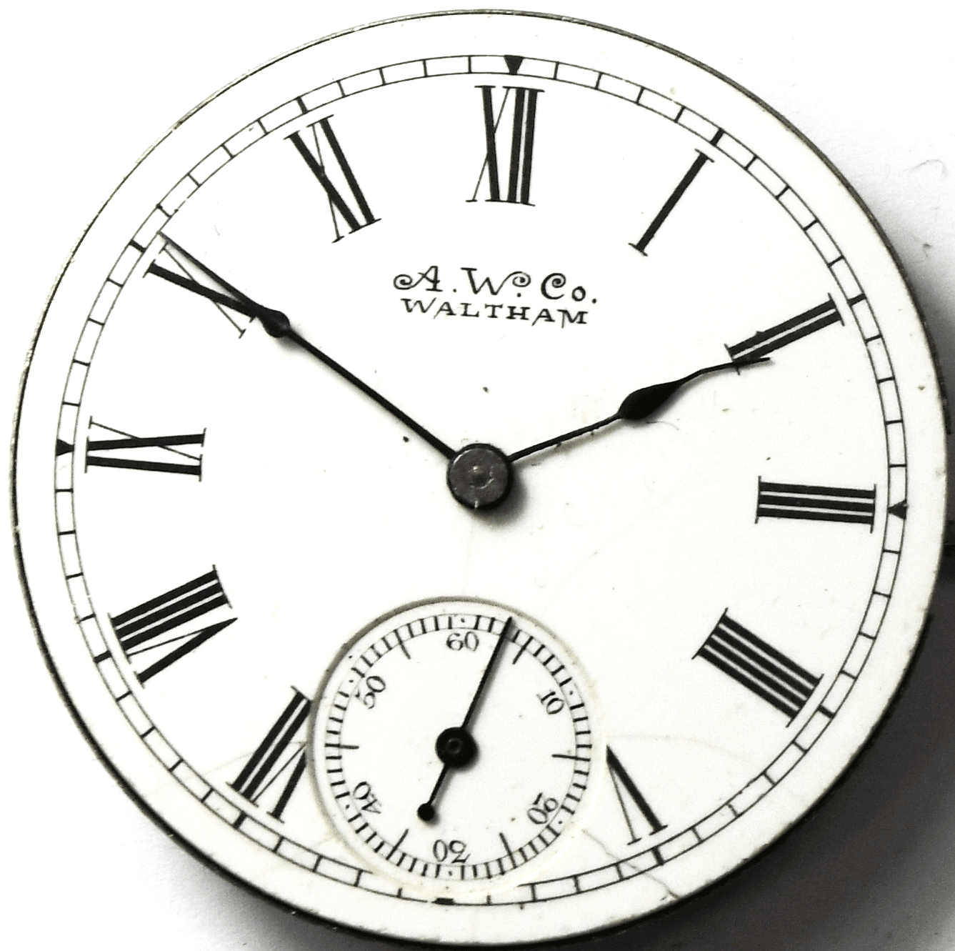 1889 A W Co Waltham Size 6 Grade H Pocket Watch Movement