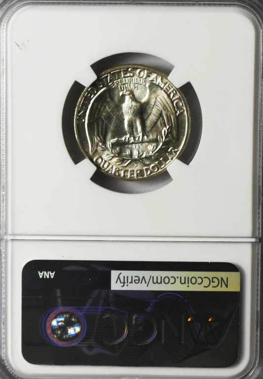 1958 D 25c Washington Silver Quarter Dollar NGC MS66