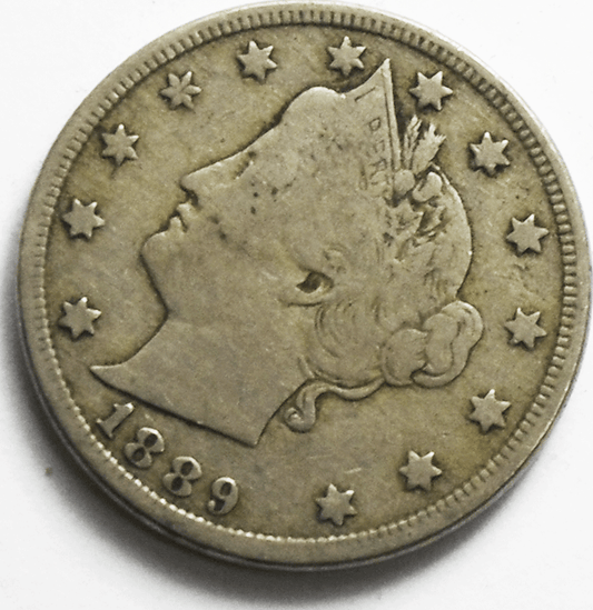 1889 5c V Liberty Nickel Five Cents Rare US Philadelphia