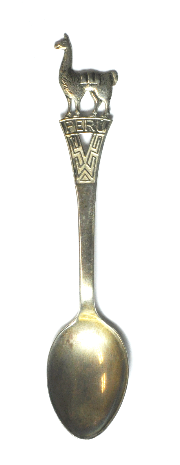 Sterling Silver JR Peru Lama Alpaca Souvenir Spoon 4-1/4"