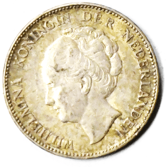 1923 1G Netherlands One Gulden Silver Coin KM# 161.1