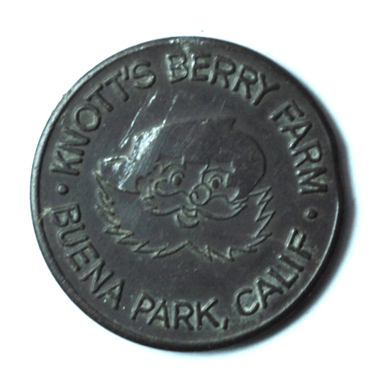 Knott's Berry Farm Buena Park California Medal 28mm Good Luck Token