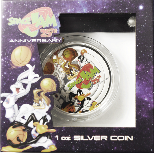 2021 $2 1oz .999 Silver Coin Space Jam 25th Anniversary New Zealand Mint