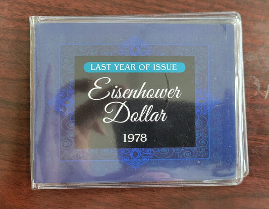 Last Year of Issue 1978 Eisenhower Dollar with COA & Booklet