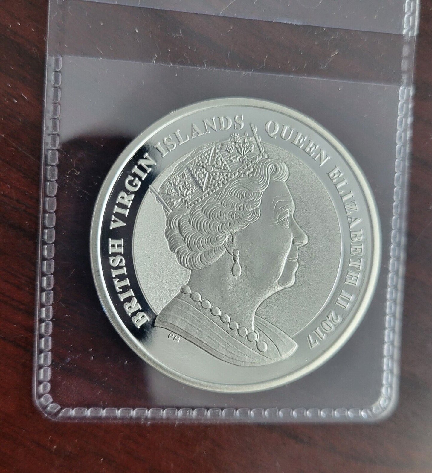 2017 British Virgin Islands 1 oz  Pegasus Reverse Proof .999 Fine Silver Dollar