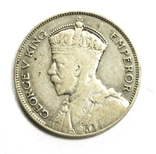 1933 1/2C New Zealand Silver Half Crown Silver Coin KM#5