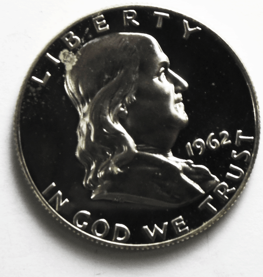1962 50c Franklin Half Dollar Proof Silver Fifty Cents Gem Uncirculated