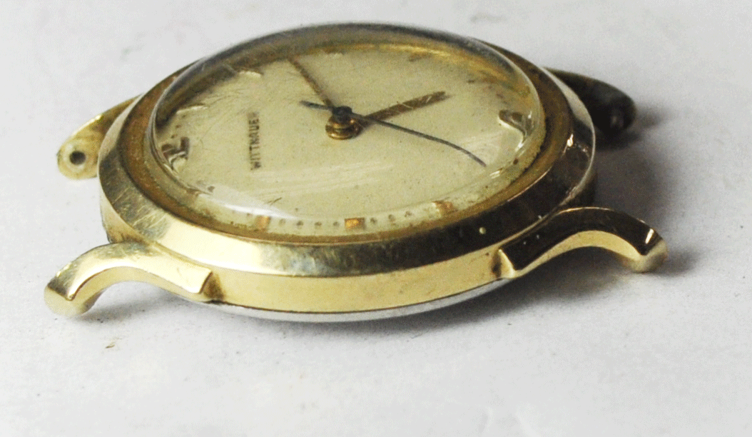 Vintage Wittnauer 11ESK Manual Wind Wristwatch Fancy Lugs 33mm Not Running
