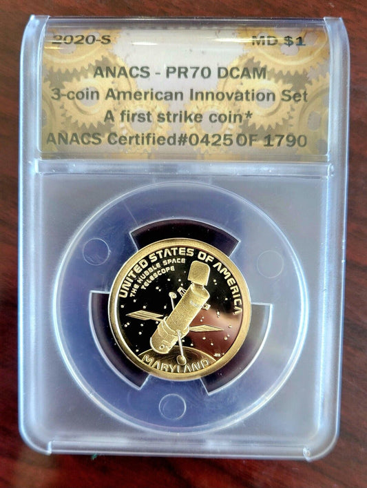 2020 S Innovation Maryland PR70 DCAM ANACS First Strike Hubble Telescope