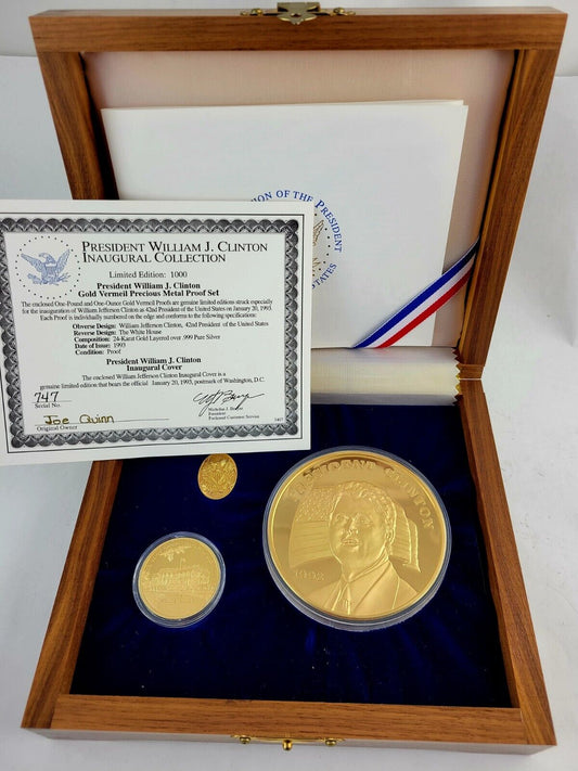 The Washington Mint 1993 Bill Clinton Pound Inaugural .999 Fine Silver 17oz.